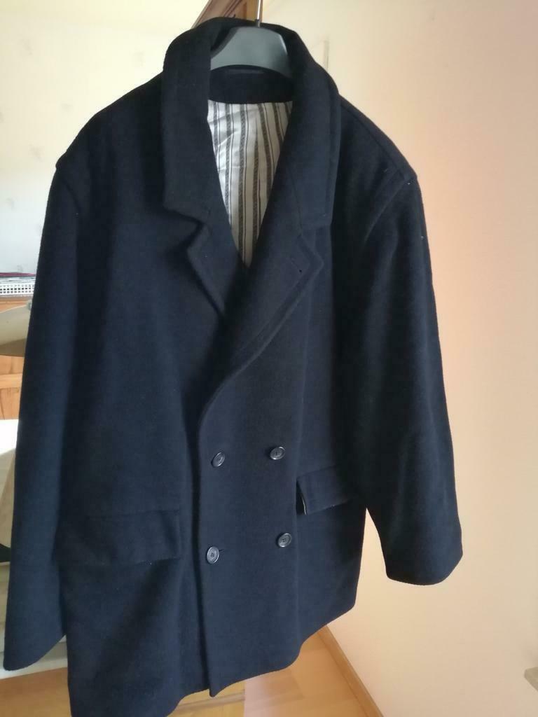 Wollen jas grote maat, afmetingen zie foto's. marineblauw., Kleding | Heren, Ophalen of Verzenden, Gedragen