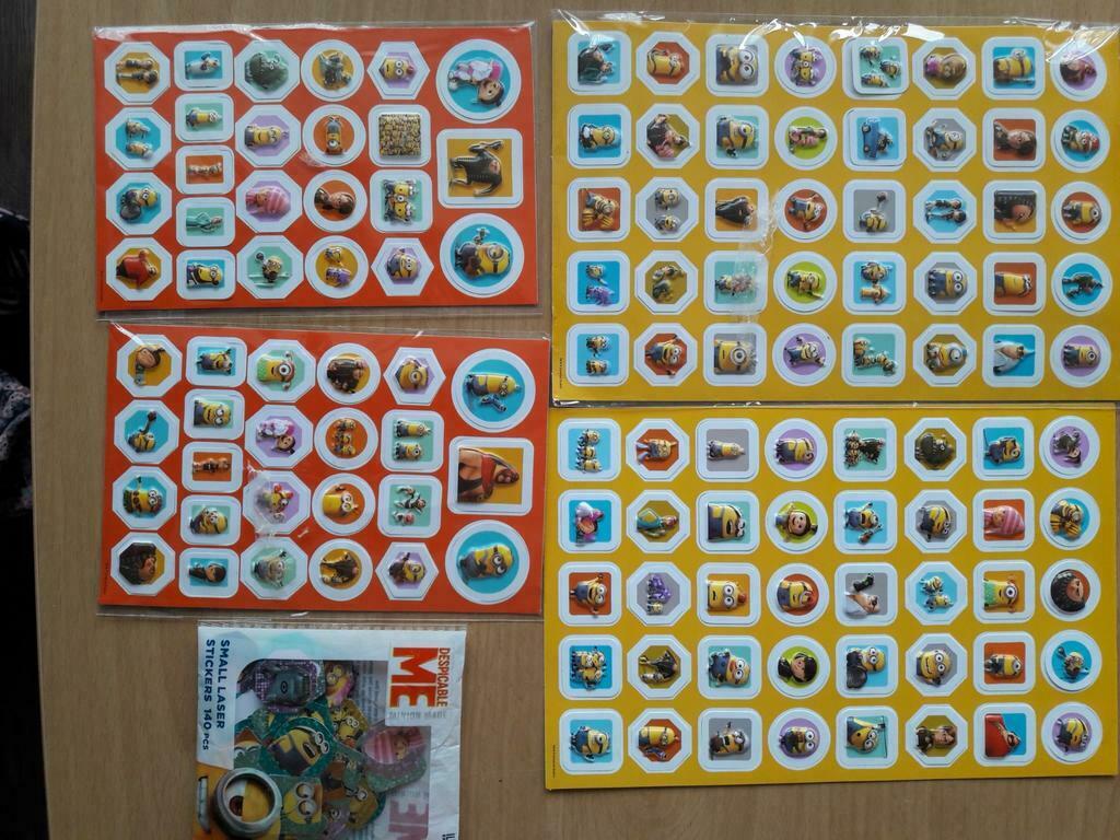 Minions stickers glitter en relief, Ophalen, Nieuw, Jongen of Meisje