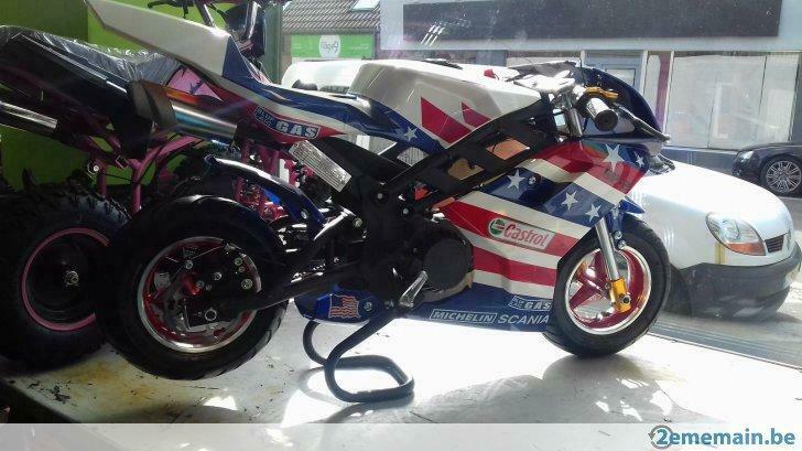 Pocket bike Racing PS77 49CC 2T neuf, Motos, 125 cm³, Particulier, Autre, 1 cylindre