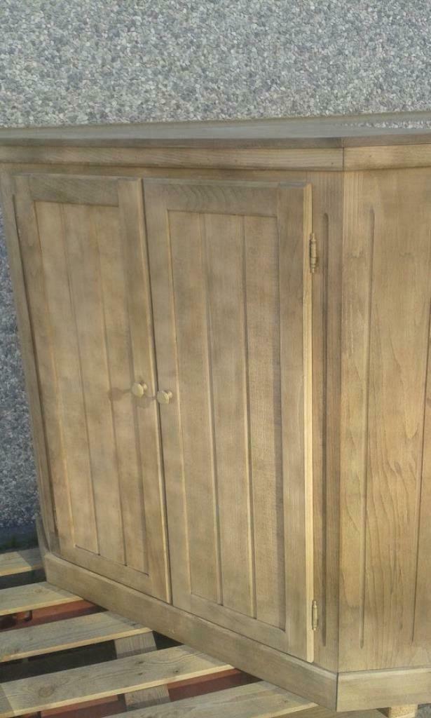 gestraalde massieve beuken Hoekkast barkast ( tv kast ), Ophalen, Zo goed als nieuw