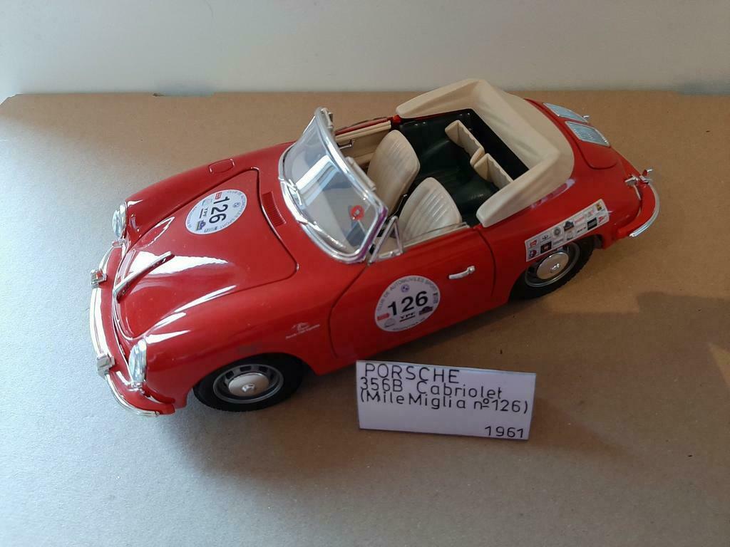 Porsche 356B Cabriolet #126 1961 1/18 Burago sans boite, Enlèvement ou Envoi, Comme neuf