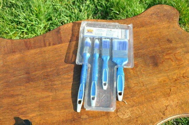 4 pinceaux  bleu peinture synthétique, Enlèvement ou Envoi, Neuf, Pinceau ou Brosse