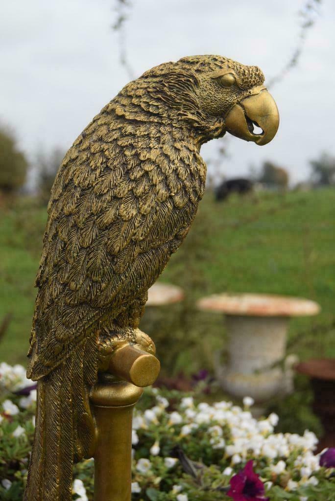 Hoge kwaliteit gouden polyresin beeld (de papegaai), Ophalen of Verzenden, Nieuw