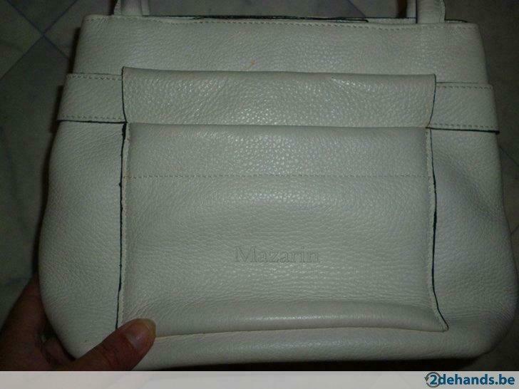 Witte handtas "Mazarin" goede staat,, Handtassen en Accessoires, Ophalen, Nieuw