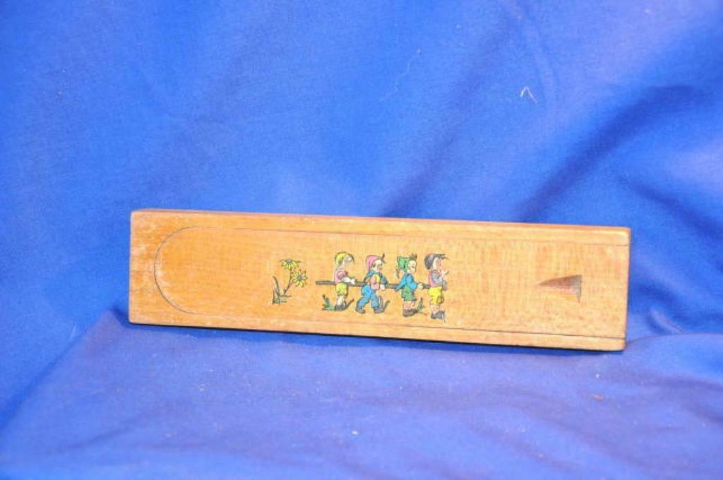 §  plumier vintage en bois decor file d'enfants, Enlèvement ou Envoi