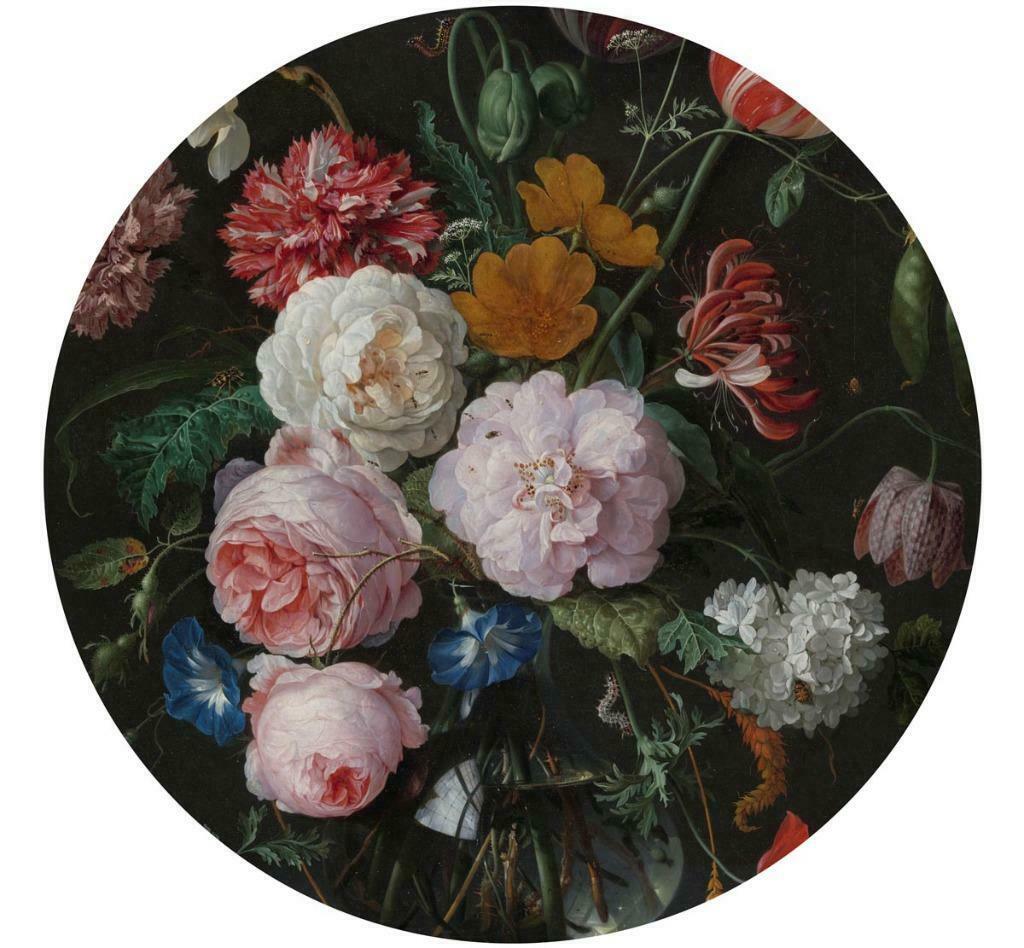 Behangcirkel Stilleven Bloemen, Rijksmuseum behang, de Heem, Ophalen of Verzenden, Minder dan 10 m², Behangcirkel, Rijksmuseum