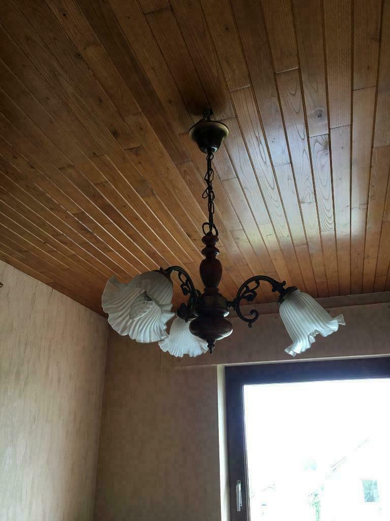 Luminaire, Vintage, Verre, Comme neuf, Enlèvement