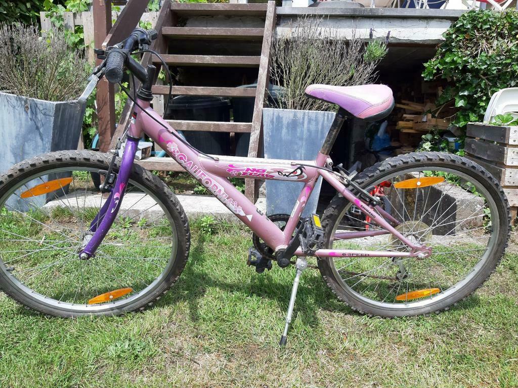 Vélo fille, de marque Shimano, 6 vitesses, rose et mauve, Enlèvement, 16 pouces, Vitesses
