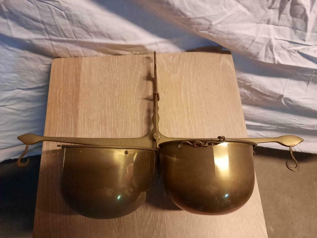 Koperen weegschaal Decoratie of voor bloempotjes, Enlèvement ou Envoi, Utilisé, Autres matériaux, Intérieur