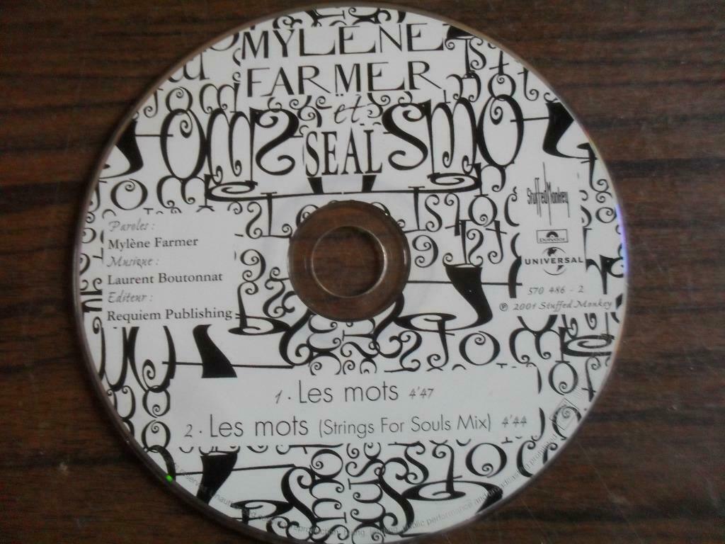 cd Mylene Farmer + Seal "Les mots", Enlèvement