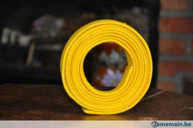 ceinture pour arts martiaux jaune, Sports & Fitness, Enlèvement ou Envoi, Utilisé