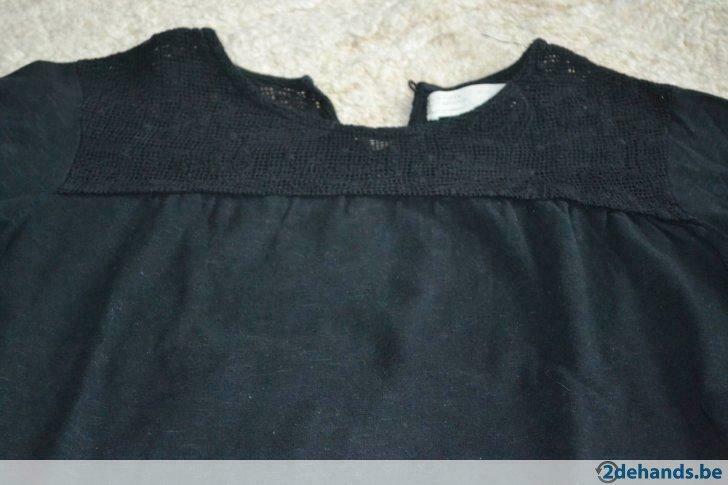 longsleeve Zara zwart maat 128, Enlèvement ou Envoi, Utilisé, Fille, Chemise ou À manches longues