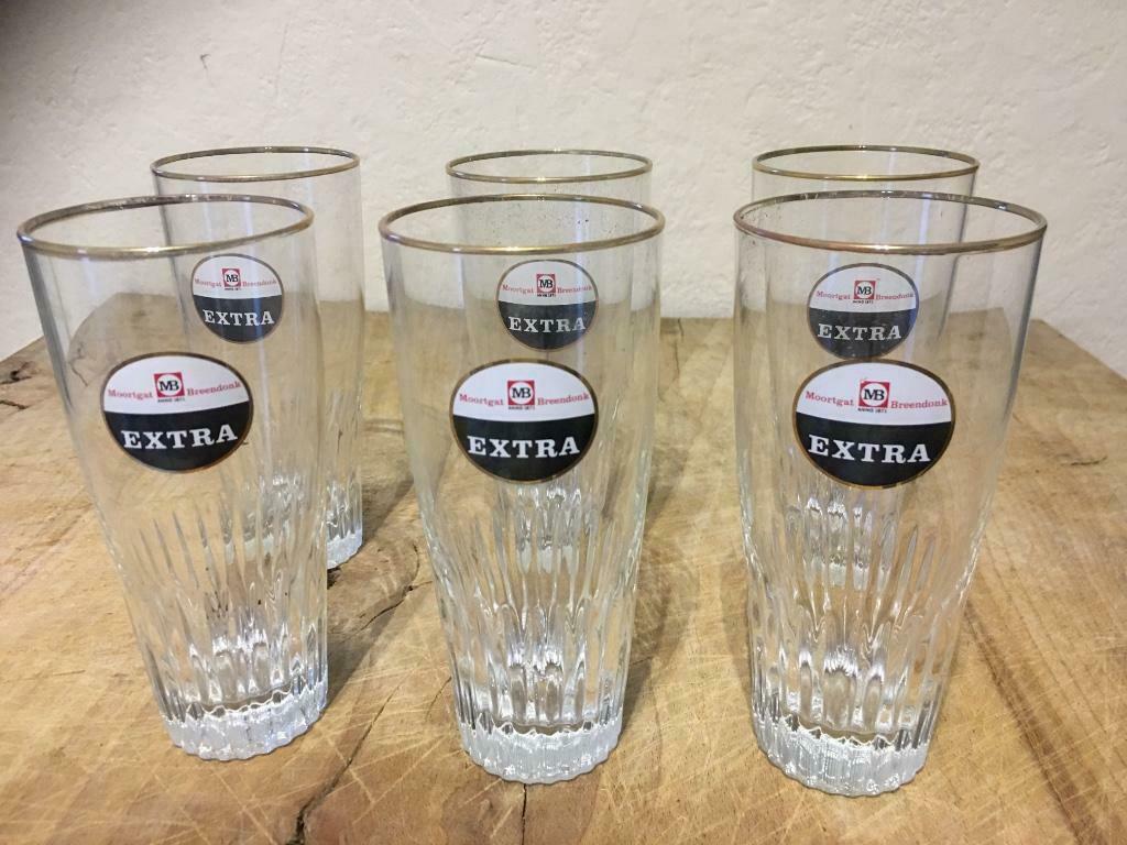 6 bierglazen Moortgat Breendonk, Ophalen of Verzenden, Gebruikt, Glas of Glazen