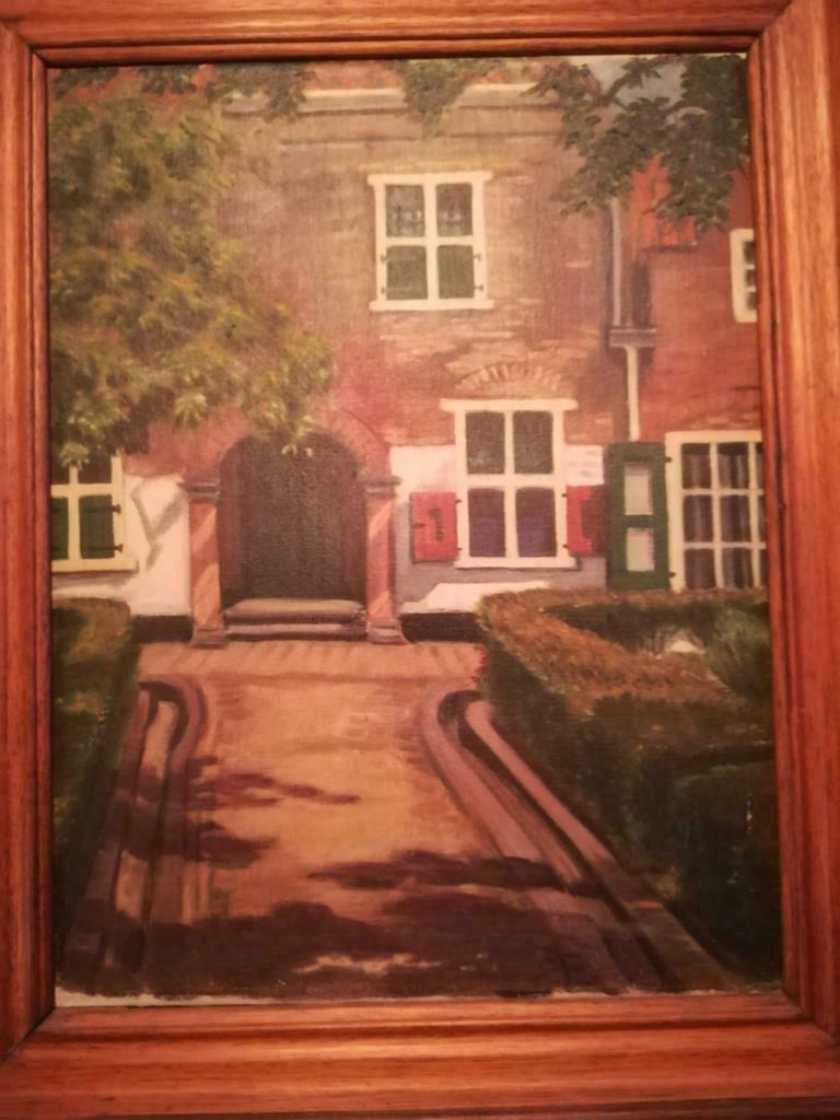 Ongesigneerd schilderij van begijnhof., Enlèvement