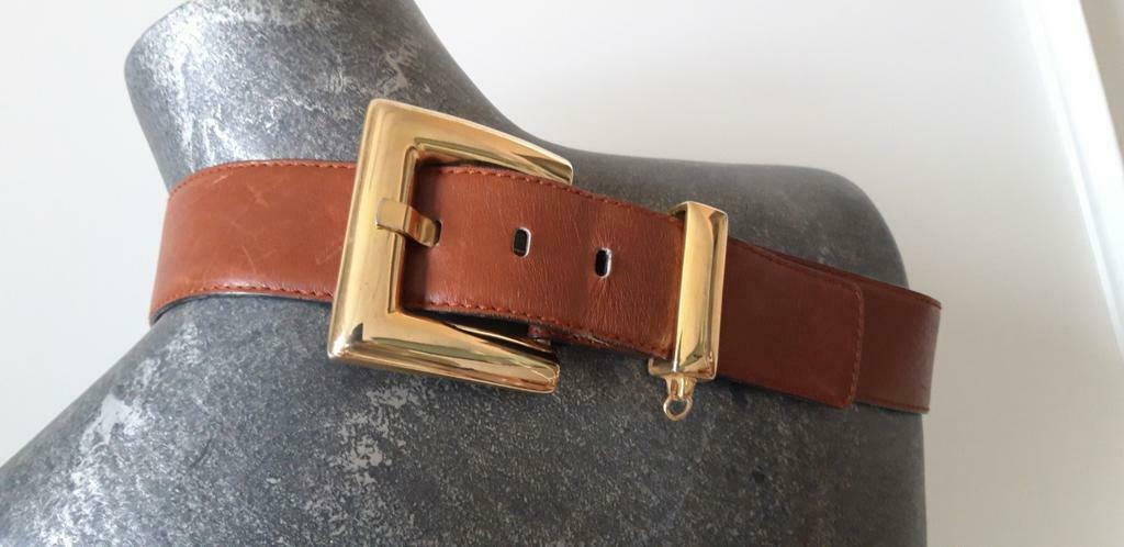 ESCADA vintage ceintuur T 36 38,naturel kl leder, Kleding | Dames, Riemen en Ceinturen, Ophalen of Verzenden, Zo goed als nieuw