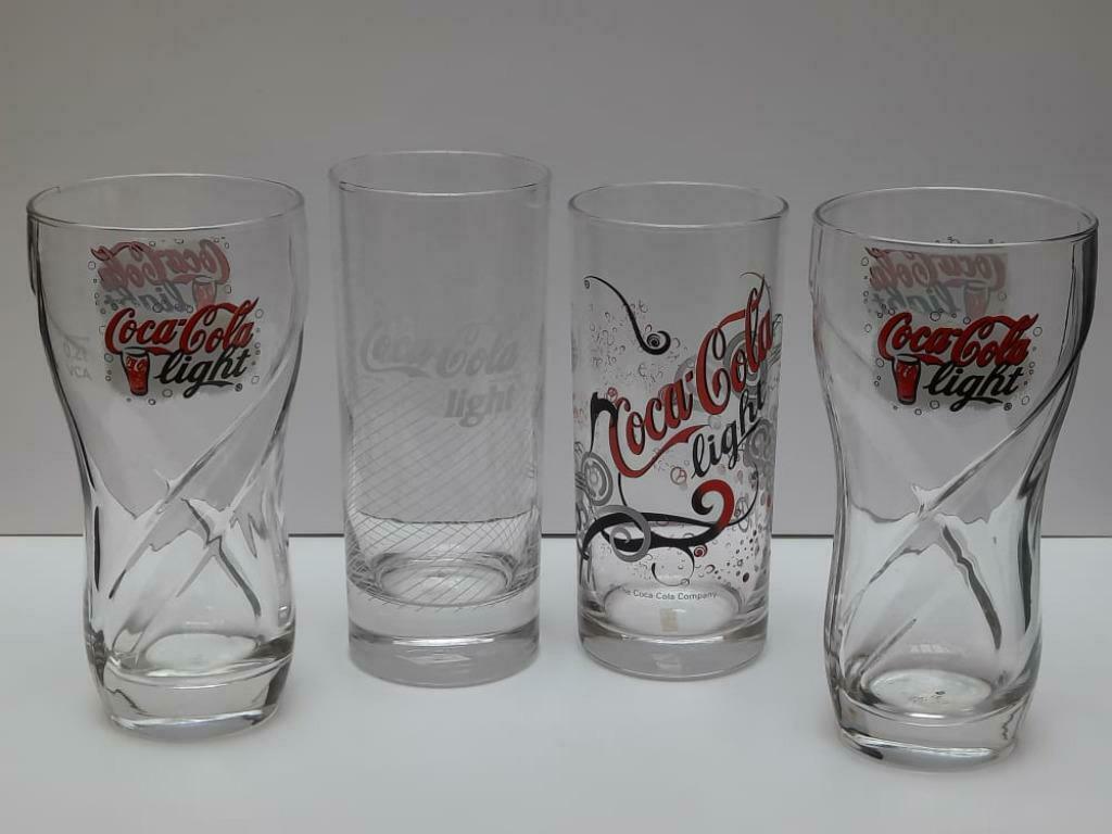 Coca Cola Light - 4 glazen, Verzamelen, Ophalen, Nieuw, Frisdrankglas