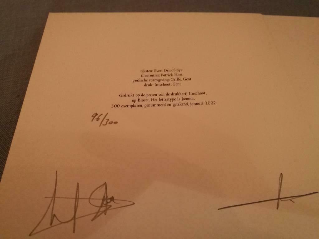 Patrick Hoet Evert Deloof-Sys gesigneerd op 300 excemplaren, Enlèvement ou Envoi, Neuf, Design graphique