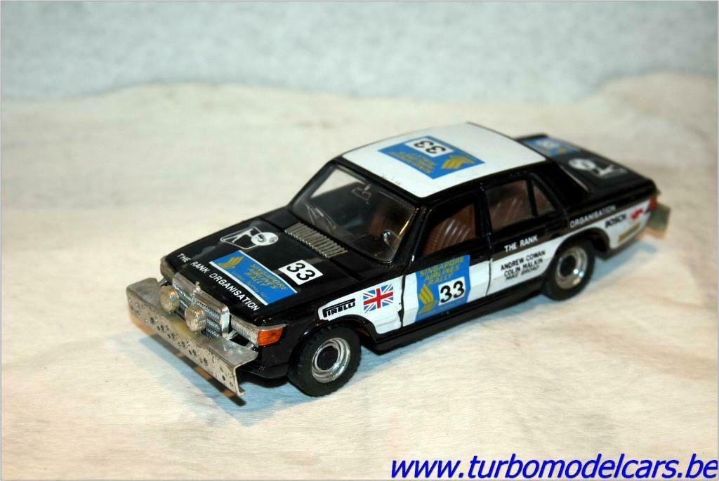 Mercedes-Benz 280 S W116 Rally 1/28 Mebetoys, Hobby & Loisirs créatifs, Voitures miniatures | 1:24, Neuf, Voiture, Autres marques