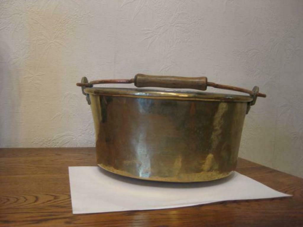 Ancien chaudron en cuivre jaune (étamé), Antiquités & Art, Enlèvement, Cuivre