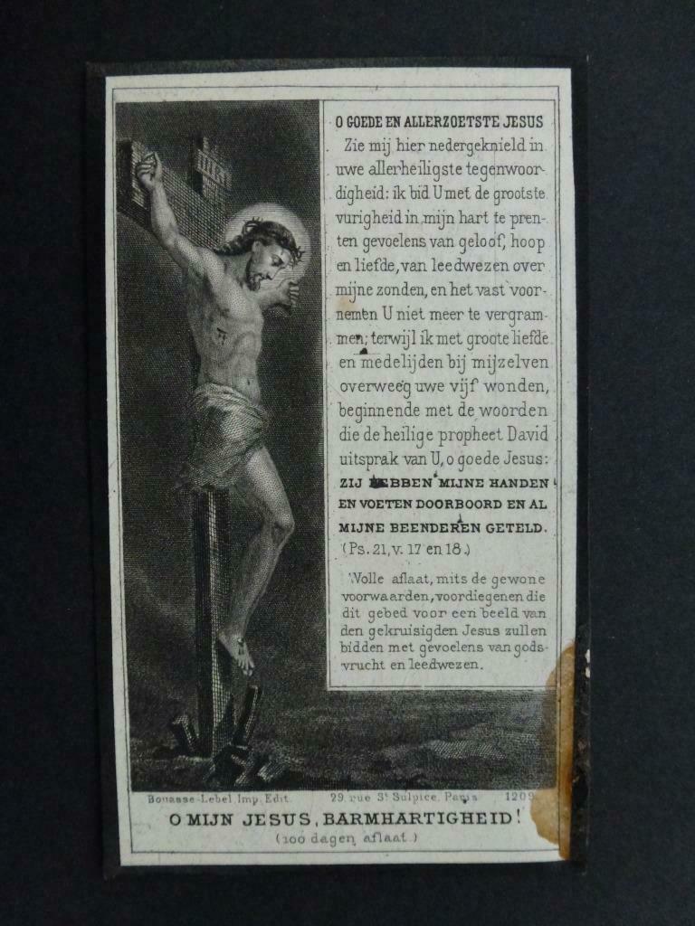 doodsprentje Ceulemans Maria  Keerbergen 1832 + O. L. Vrouw, Verzenden, Rouwkaart