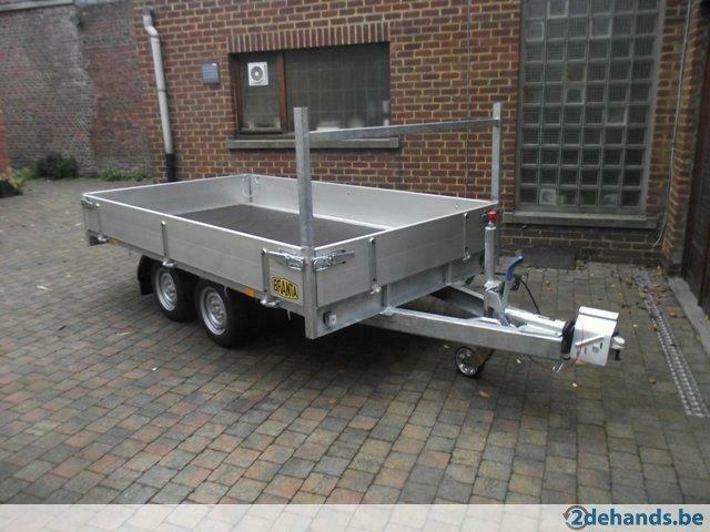 Nieuwe geremde plateauaanhangwagens 2,7 x 1,5m te 9300 Aalst, Ophalen, Nieuw