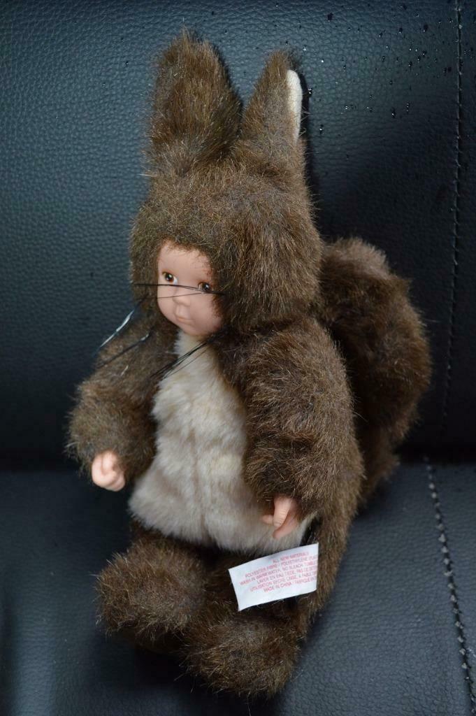 Anne Geddes eekhoorn 18 cm, Kinderen en Baby's, Speelgoed | Knuffels en Pluche, Ophalen of Verzenden, Zo goed als nieuw, Overige typen