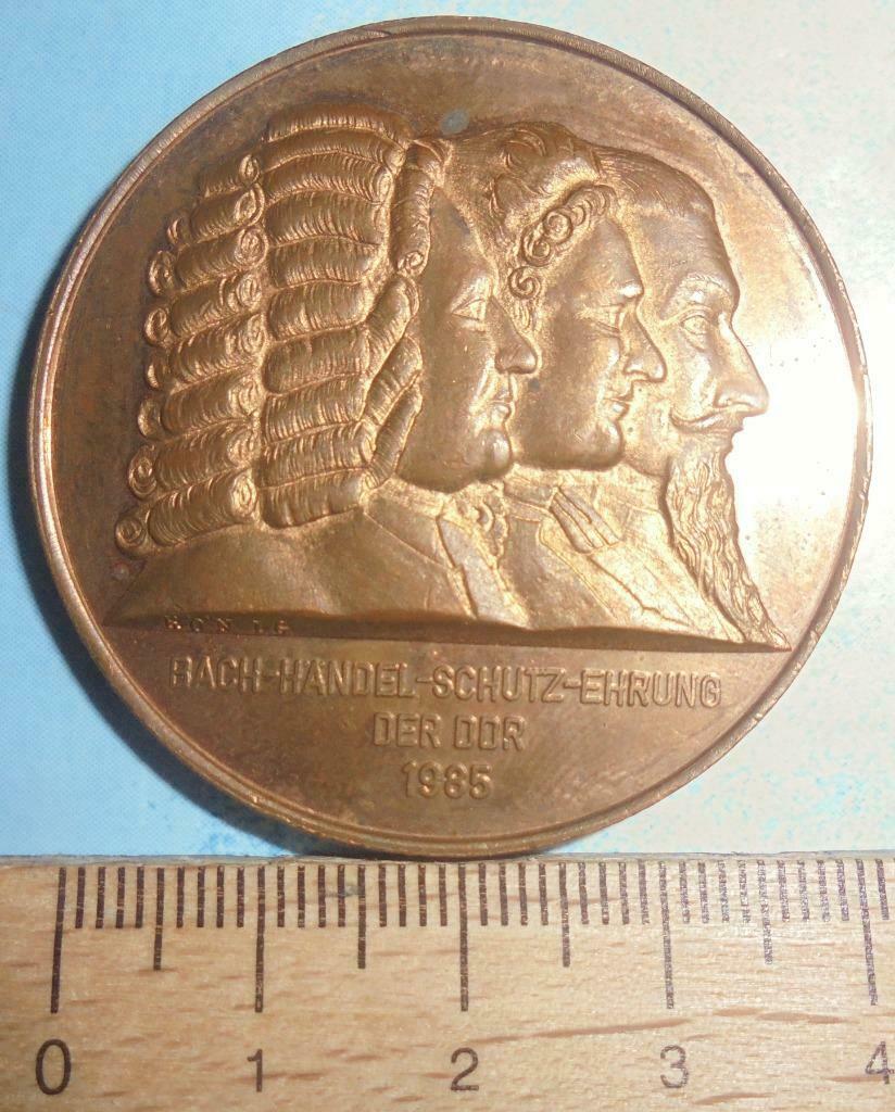 penning kulturbund DDR 1985 met komponisten(Bach,Händel,...), Ophalen of Verzenden, Brons
