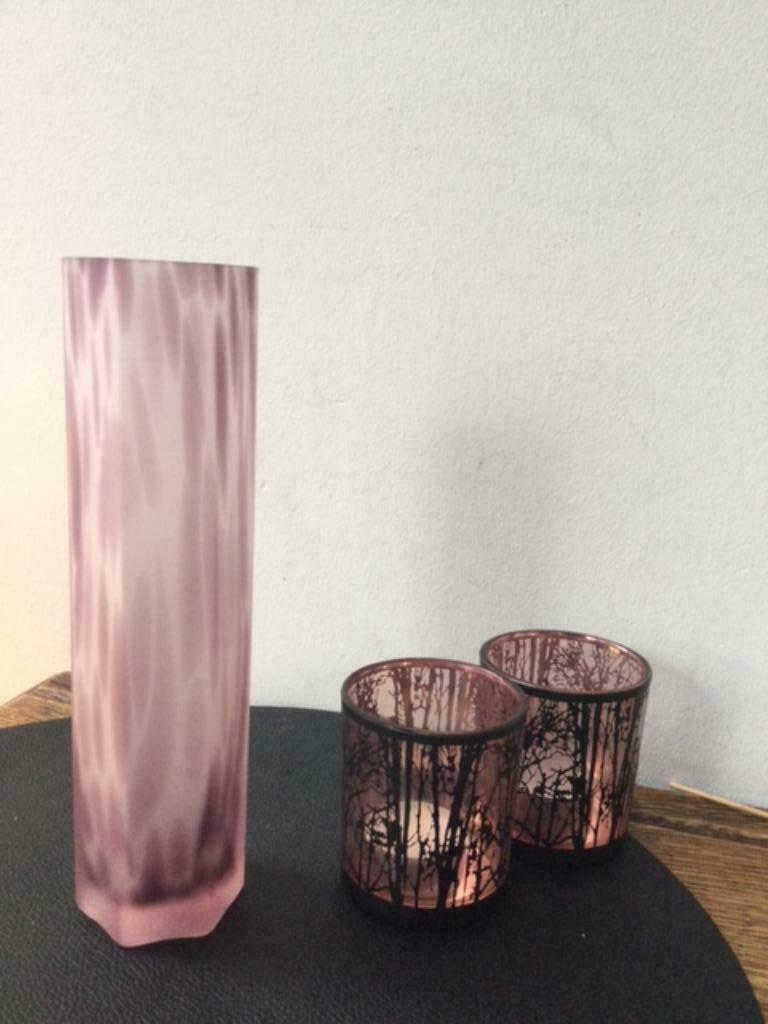 Elegante vaas van glaspasta, Ophalen of Verzenden