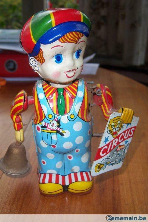 jouet ancien,petit sonneur de programme de cirque, Antiquités & Art, Antiquités | Jouets, Enlèvement ou Envoi