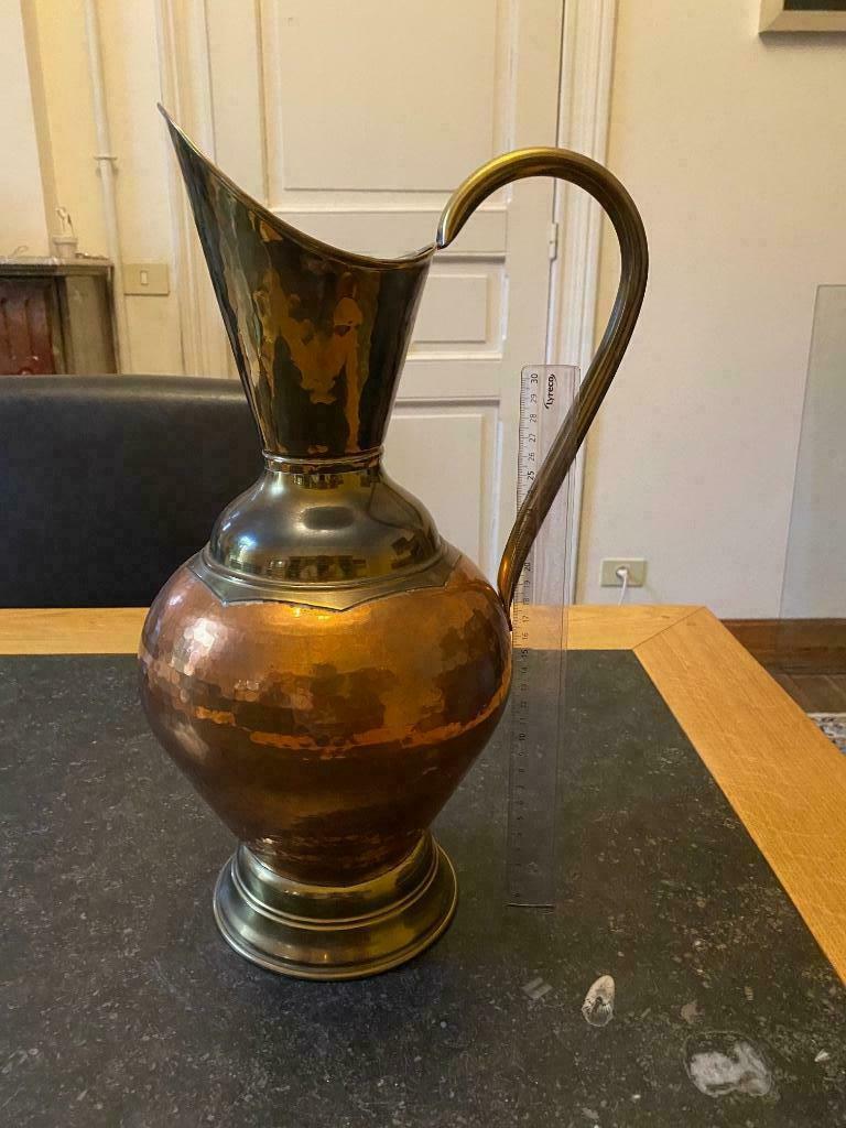 Cruche cuivre et laiton, Enlèvement ou Envoi, Cuivre