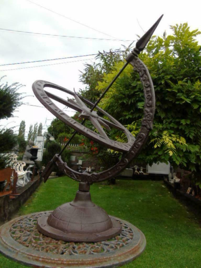 cadran solaire en fonte pat brun , nouveau ! grand choix !, Jardin & Terrasse, Enlèvement ou Envoi, Neuf