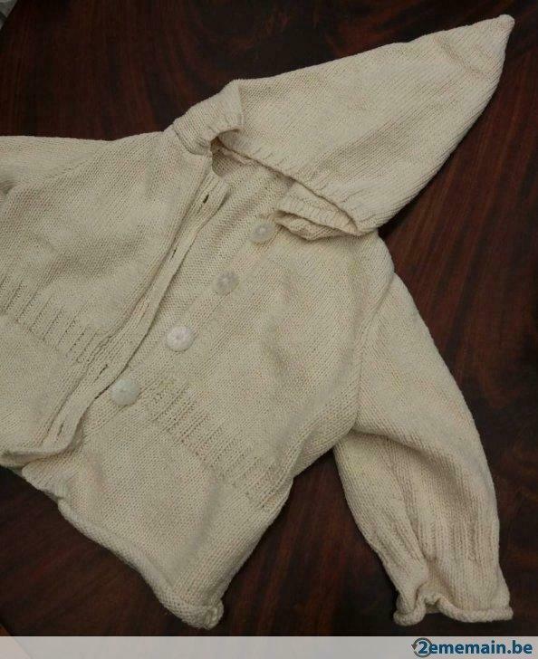 Gilet tricoté maison, 2 ans T92, Enfants & Bébés, Enlèvement ou Envoi, Utilisé, Garçon ou Fille, Pull ou Veste