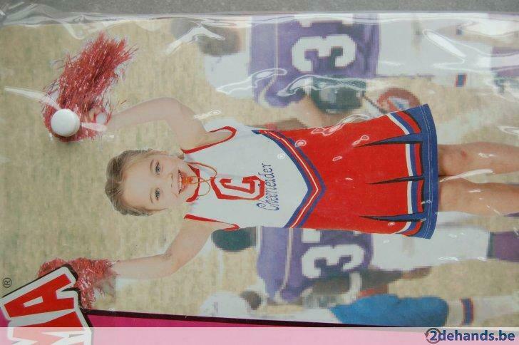 Verkleedpak/Playama Cheerleader- 3-4 jaar - NIEUW+pompons, Ophalen of Verzenden, Nieuw, 104 of kleiner, Meisje