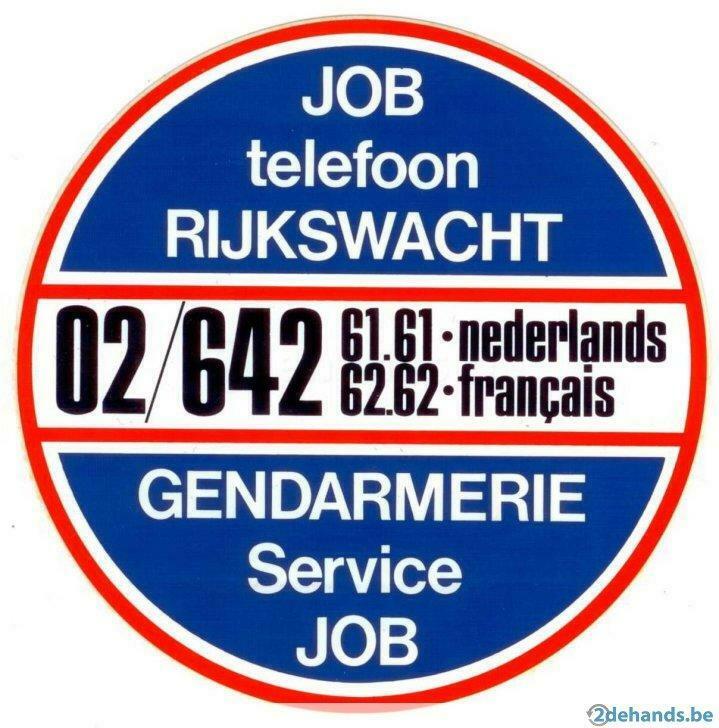 job telefoon rijkswacht zelfklever, Verzamelen, Nieuw