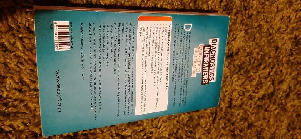 Livre Diagnostics infirmiers, Livres, Enlèvement ou Envoi, Utilisé