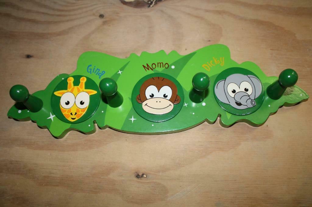kinder kapstok groen met dieren op, Ophalen of Verzenden, Gebruikt, Overige typen