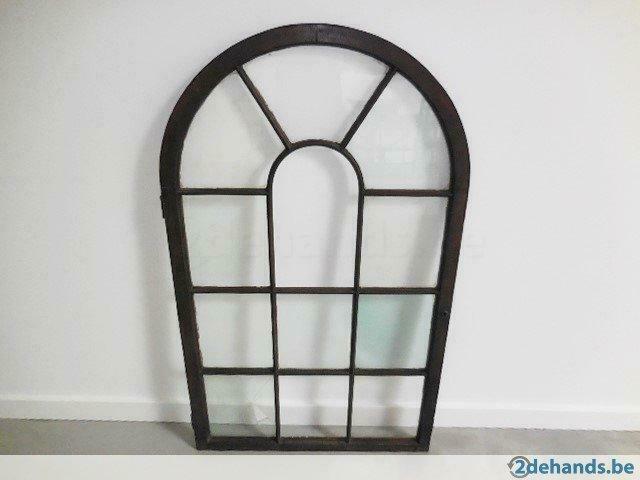antiek houten gebogen raam, Antiquités & Art, Curiosités & Brocante