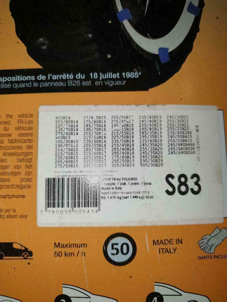 Chaussette chaîne textile I3, Autos : Pièces & Accessoires, Pneus & Jantes, Enlèvement, Neuf
