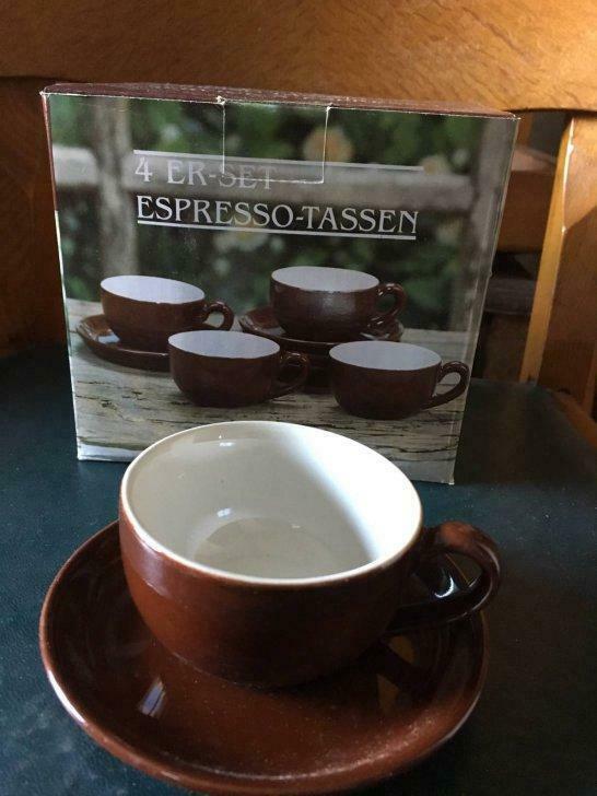 set van 4 espresso tasjes, Ophalen, Nieuw, Kop(pen) en/of Schotel(s)