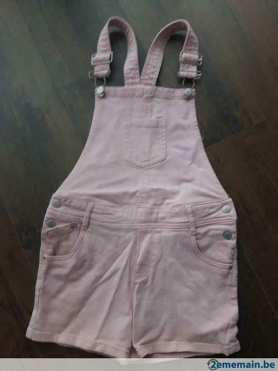 Salopette short rose 10 ans, Utilisé, Fille, Pantalon