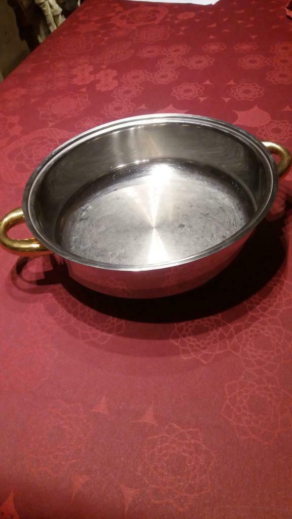 Inox sauteerpot, Inox, Gebruikt, Keramische plaat, Ophalen