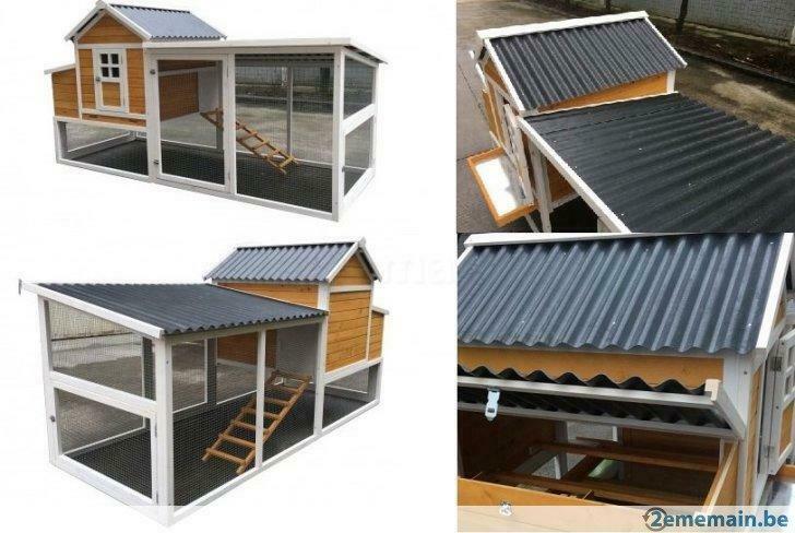 Poulailler XXL abri poule TOIT PVC cage poule caille clapier, Envoi, Neuf, Poulailler