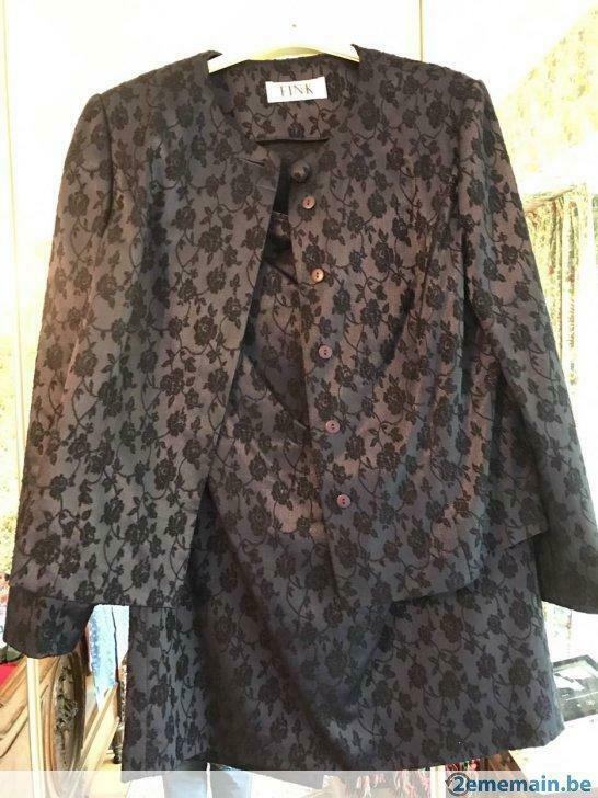 Tailleur bleu marine de marque Fink, Enlèvement, Porté, Taille 46/48 (XL) ou plus grande, Bleu