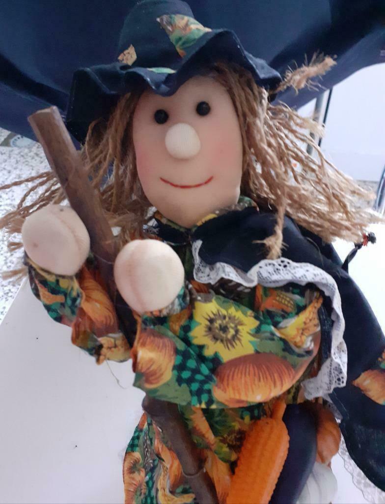 NEUVE sorcière Halloween rigolote en tissu à suspendre, Enlèvement ou Envoi, Neuf, Décoration