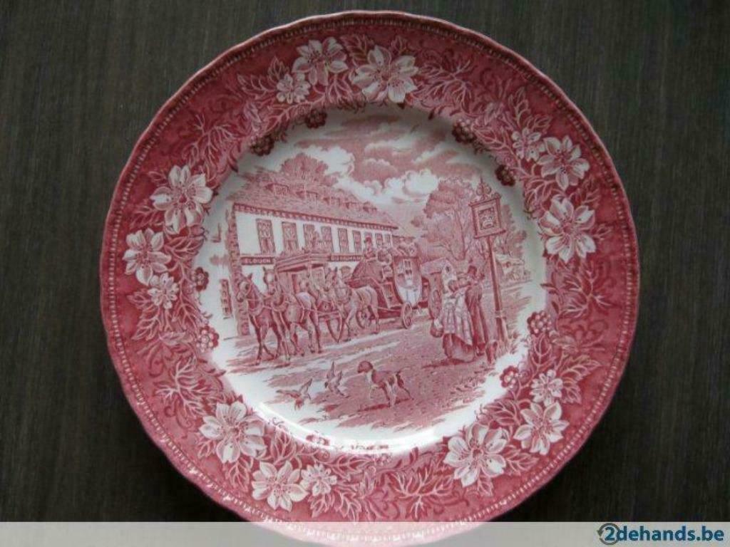 Porseleinen borden Staffordshire England, Antiek en Kunst, Antiek | Keramiek en Aardewerk, Ophalen of Verzenden