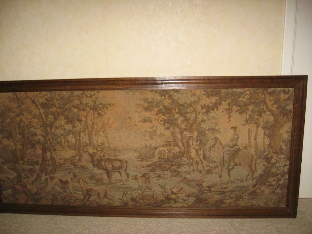 antiquité   tapisserie  TABLEAU DE CHASSE, Enlèvement