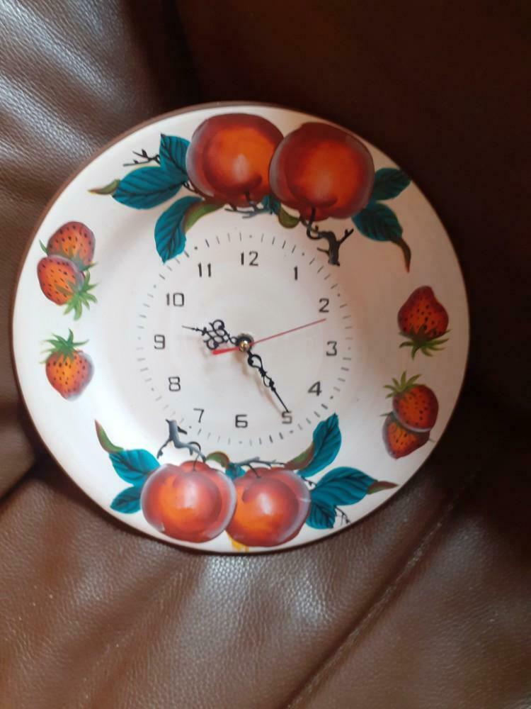 §Horloge mural en terre cuite, Ophalen of Verzenden, Nieuw, Wandklok