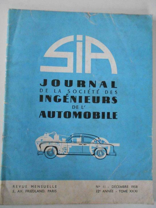Journal de la societe des ingénieurs de l'automobile 1958