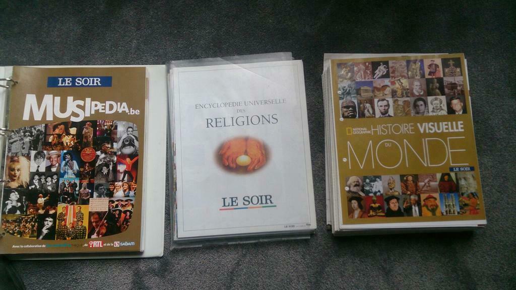 Lot 3 séries d'encarts du SOIR: musique, religions et monde, Livres, Enlèvement, Comme neuf, Journal