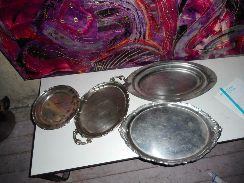 divers plateaux en inox et à tarte, Enlèvement ou Envoi, Comme neuf, Ovale, Métal